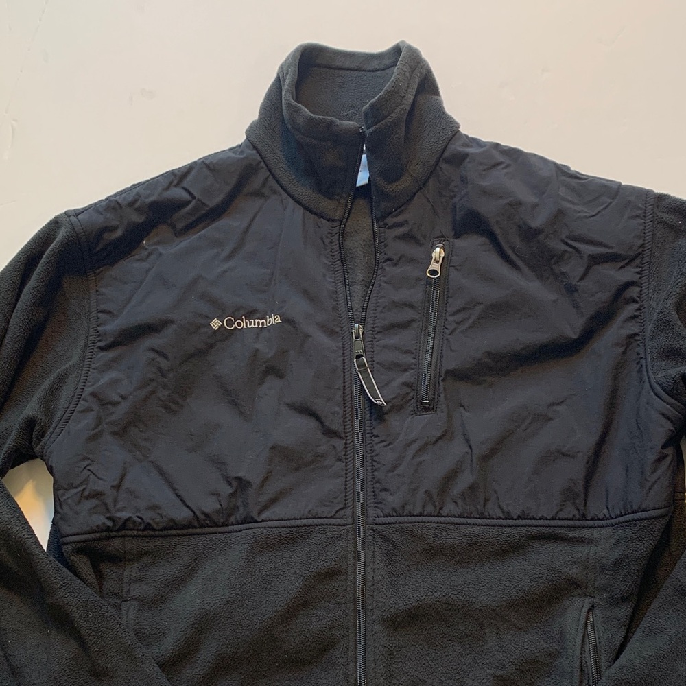 Columbia Men's size large Black fleece Jacket - Picture 3 of 7